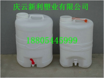 19L帶水龍頭塑料桶，19升帶水嘴塑料桶，釀造品塑料桶.